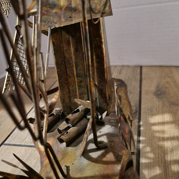 Music Box-Windmill-Copper Tone Metal w Movement-Vintage - Picture 5 of 8